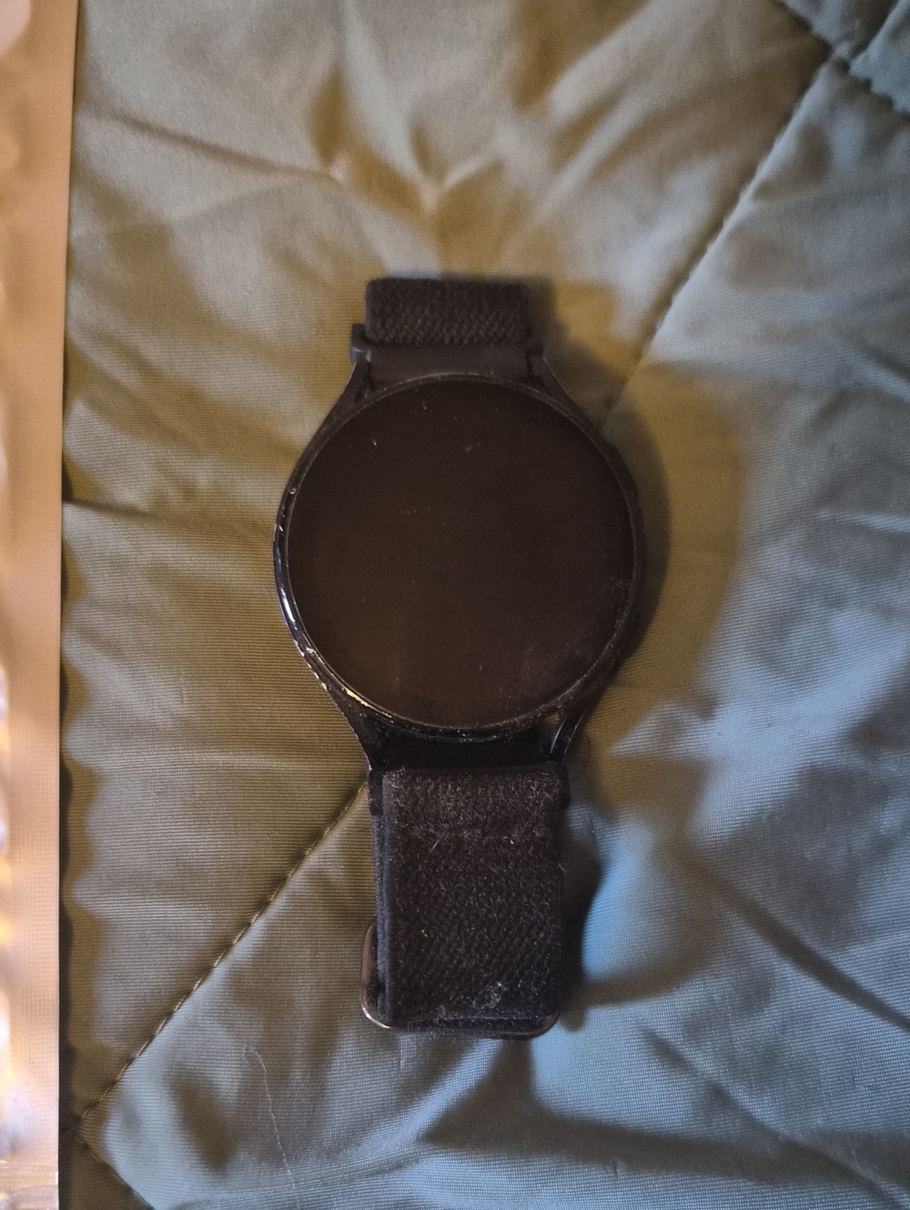 Black Smartwatch with Black Fabric Strap - Unbranded